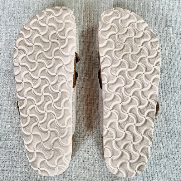 BIRKENSTOCK Big Buckle Siena Washed Metallic Rose Gold Leather Sandals Size 39 - Picture 7 of 10